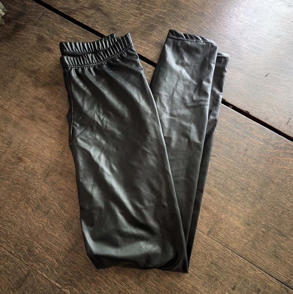 H&M faux leather leggings
